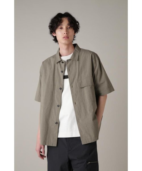 MHL.(エムエイチエル)/LIGHTWEIGHT COTTON LINEN CHAMBRAY/KHAKI