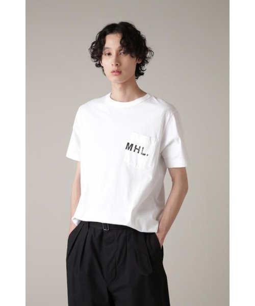 MHL.(エムエイチエル)/PRINTED COTTON JERSEY/WHITE