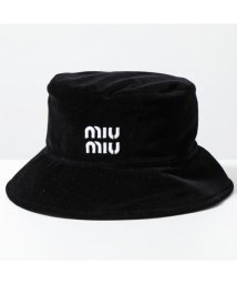 MIUMIU/MIUMIU バケットハット 5HC196 068 ベロア ロゴ刺繍/505829641