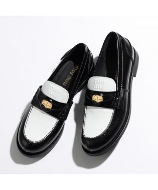 MIUMIU/MIUMIU ペニーローファー 5D773D ULX ロゴ レザー/505829686