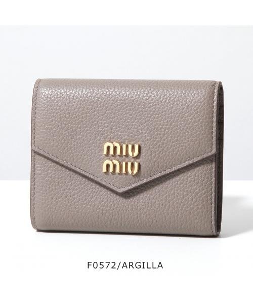 MIUMIU(ミュウミュウ)/MIUMIU 二つ折り財布 5MH040 2DT7 レザー ミニ財布/その他系7
