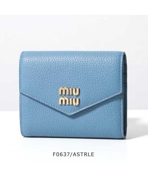 MIUMIU 二つ折り財布 5MH040 2DT7 レザー ミニ財布(505829687