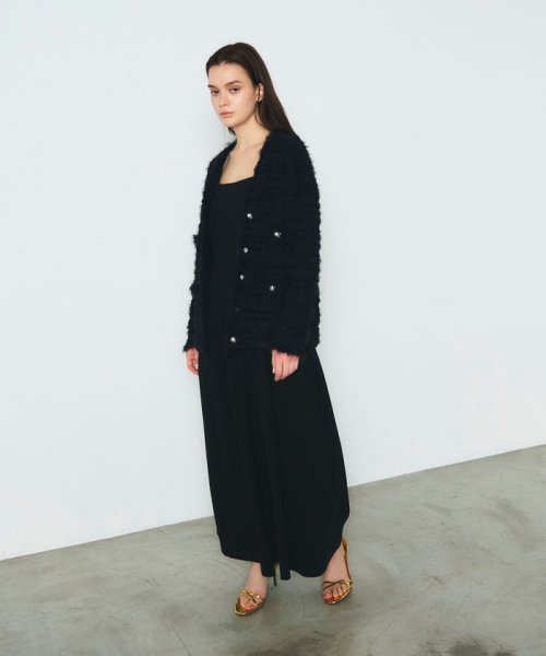 フェザーツイードニットカーディガン 
