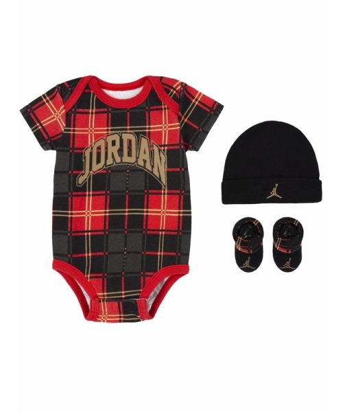 Jordan(ジョーダン)/ベビー(55－80cm) セット商品 JORDAN(ジョーダン) HAT/BODYSUIT/BOOTIE SET 3PC/RED