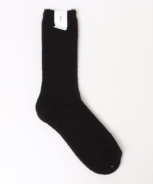 SHIPS MEN(シップス　メン)/SHIPS: MOHAIR LIKE TAM SOCKS/ブラック