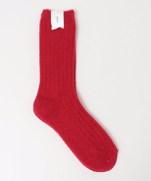 SHIPS MEN(シップス　メン)/SHIPS: MOHAIR LIKE TAM SOCKS/レッド