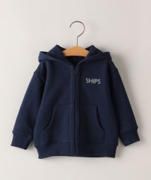 SHIPS KIDS(シップスキッズ)/SHIPS KIDS:80～90cm / ロゴ フード ジップ パーカー/ネイビー