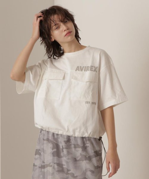 AVIREX(AVIREX)/FADE WASH MIL. T－SHIRT/フェイドウォッシュ ミリタリーTシャツ/オフホワイト3