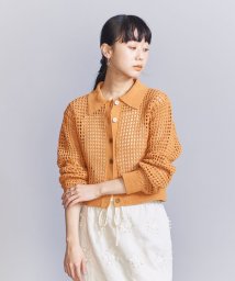 BEAUTY&YOUTH UNITED ARROWS(ビューティーアンドユース　ユナイテッドアローズ)/コットンナイロン メッシュニットカーディガン/ORANGE