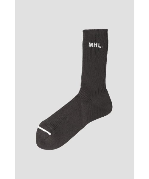 MHL.(エムエイチエル)/SPORT SOCKS/CHARCOAL3