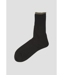 MHL.(エムエイチエル)/COTTON LINEN TIPPED SOCKS/BLACK