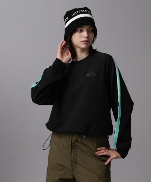 AVIREX(AVIREX)/《WEB&DEPOT限定》TRACK PULL OVER TOPS/トラックプルオーバートップス/ブラック