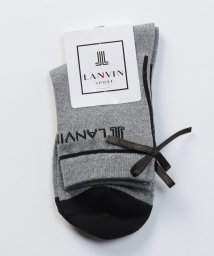 LANVIN SPORT/ソフトラメリボン付きレギュラー丈ソックス/505806916