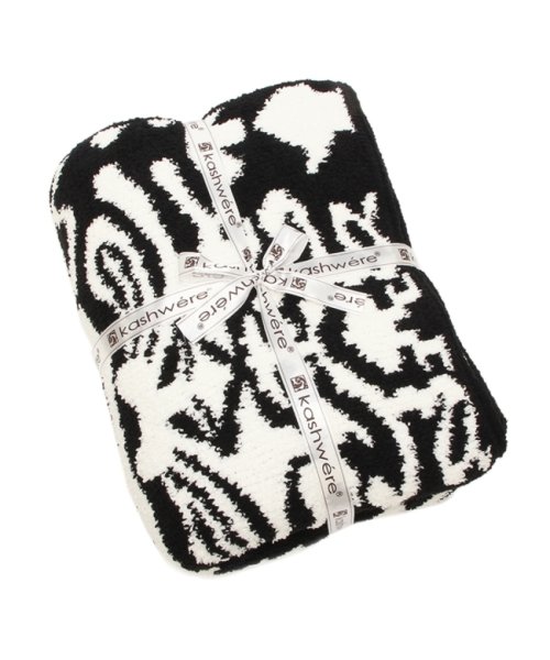 カシウェア ファブリック スロウ ダマスク ブランケット ブラック ホワイト レディース KASHWERE DSK01 004 KASHWERE カシウェア ファブリック スロウ ダマスク ブランケット ブラック ホワイト レディース DSK01