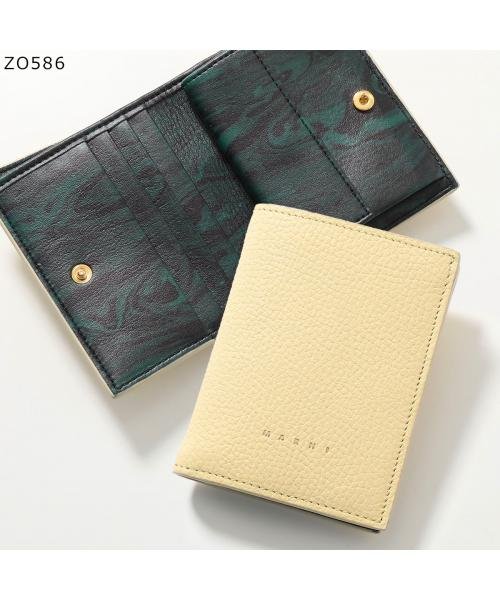 MARNI 二つ折り財布 PFMOQ14Q06 LV688 ロゴプリント マーブル 二つ折り財布 PFMOQ14Q06 LV688 ロゴプリント