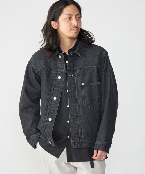 SHIPS MEN(シップス　メン)/SHIPS: 〈セットアップ対応〉13.5oz リラックス デニム トラッカー ジャケット/ブラック