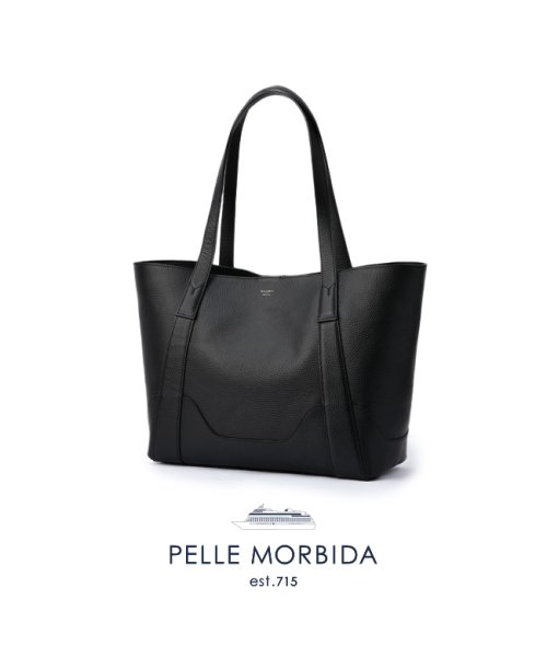 PELLE MORBIDA(ペッレモルビダ)/ペッレモルビダ コローレ トートバッグ A4 Ｍサイズ 本革 日本製 ブランド メンズ レディース PELLE MORBIDA Colore PMO－ST012/ブラック