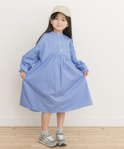 URBAN RESEARCH DOORS（Kids）(アーバンリサーチドアーズ（キッズ）)/切替ギャザーAラインワンピース(KIDS)/BLUE