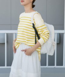 URBAN RESEARCH DOORS(アーバンリサーチドアーズ)/パネルボーダーKNIT/OFF×YEL