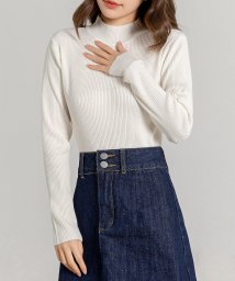 TeddyShop(テディショップ)/レディース タートルネックリブニットトップス/ホワイト