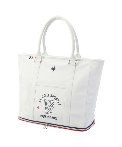 le coq sportif GOLF (ルコックスポルティフ（ゴルフ）)/二層式 ボストンバッグ(トートバッグ) 約40×36×20(cm)/ホワイト