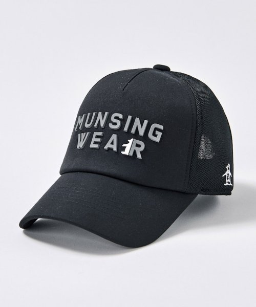 Munsingwear(マンシングウェア)/後ろメッシュ　クーリングキャップ/ブラック