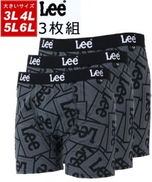 marukawa shonan/別注【Lee/リー】3L 4L 5L 6L 総柄 ボクサーパンツ 3枚組み セット メンズ 下着 アンダーウェア 迷彩 カモフラ ブランド/505832452