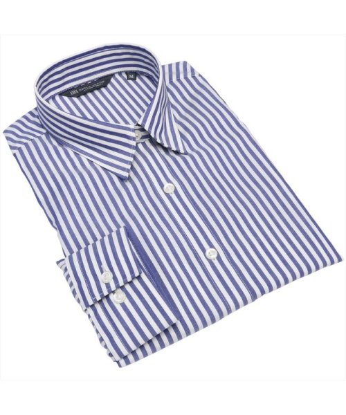 TOKYO SHIRTS(TOKYO SHIRTS)/形態安定 レギュラー衿 綿100% 長袖レディースシャツ/ブルー