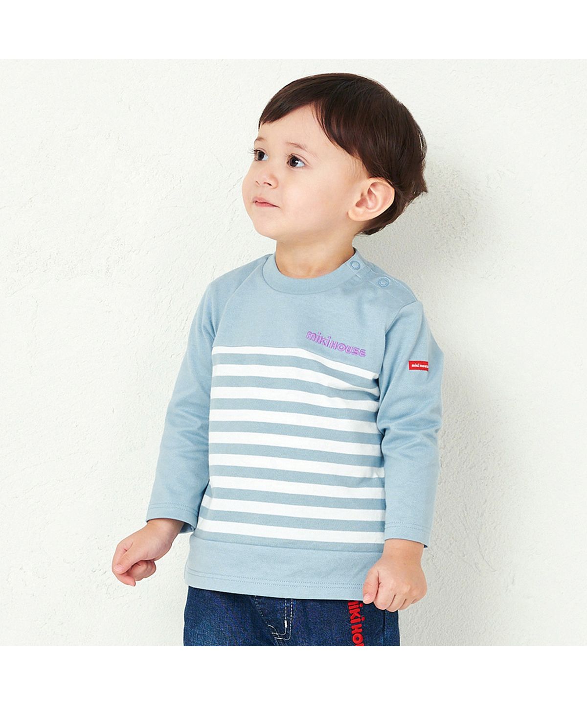 mikihouse 【ミキハウス】【80−150cm】 長袖Tシャツ グレイッシュブルー 110cm mikihouse 【ミキハウス】【80−150cm】 長袖Tシャツ グレイッシュブルー 110cm