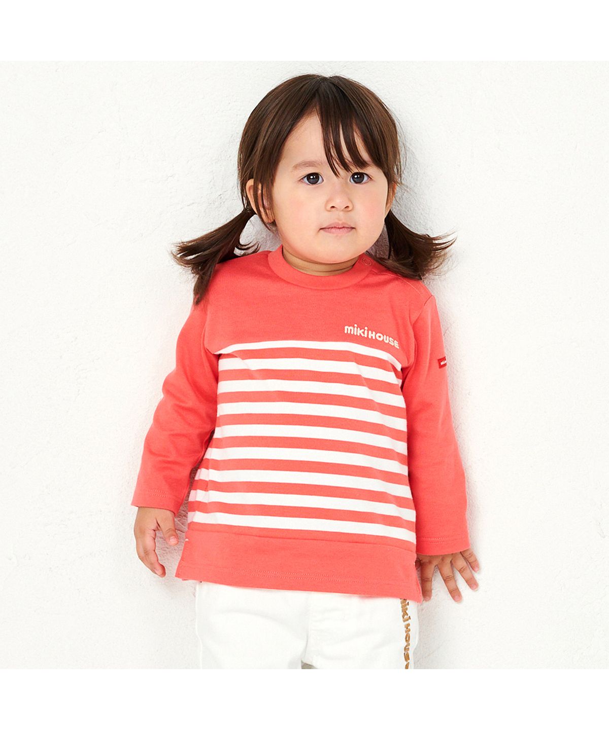 mikihouse 【ミキハウス】【80−150cm】 長袖Tシャツ コーラルピンク 120cm mikihouse 【ミキハウス】【80−150cm】 長袖Tシャツ コーラルピンク 120cm