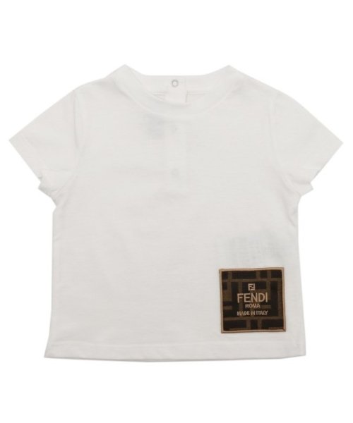フェンディ 子供服 Tシャツ カットソー ホワイト ブラウン キッズ  