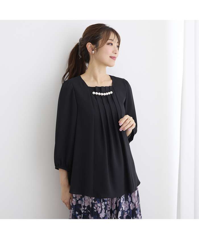 ◆幻◆ 希少新品　定価3.2万円 ADORE　ジョーゼットブラウス　冠婚葬祭 ◇幻◇ 希少新品 定価3.2 ADORE ジョーゼットブラウス 冠婚葬祭