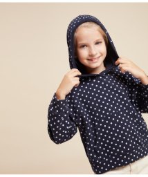 PETIT BATEAU/ドットプリントスウェット長袖フーディ/505833729