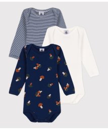 PETIT BATEAU/長袖ボディ３枚組/505833804