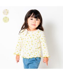 moujonjon(ムージョンジョン)/【子供服】 moujonjon (ムージョンジョン) 日本製小花柄長袖Tシャツ 80cm～140cm M22801/クリーム