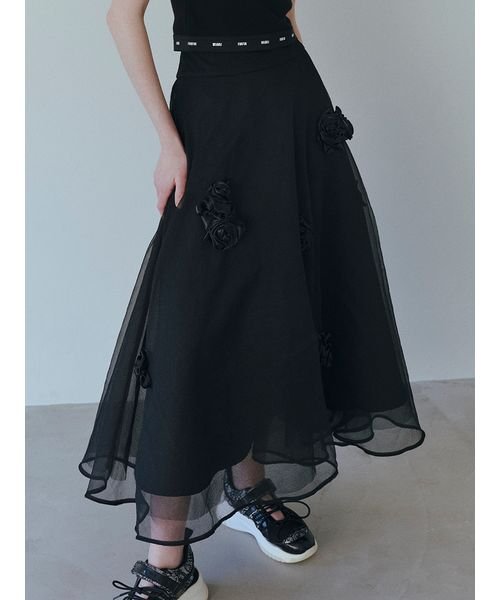 コサージュフレアスカート(505834173) | FURFUR(FURFUR) - MAGASEEK 