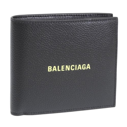 BALENCIAGA(バレンシアガ)/BALENCIAGA バレンシアガ CASH キャッシュ 二つ折り 財布 レザー/ブラック