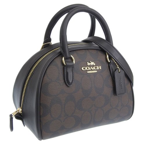 COACH(コーチ)/COACH コーチ SYDNEY SATCHEL シドニー サッチェル シグネチャー 斜めがけ ショルダー バッグ ハンド バッグ 2WAY/ブラウン