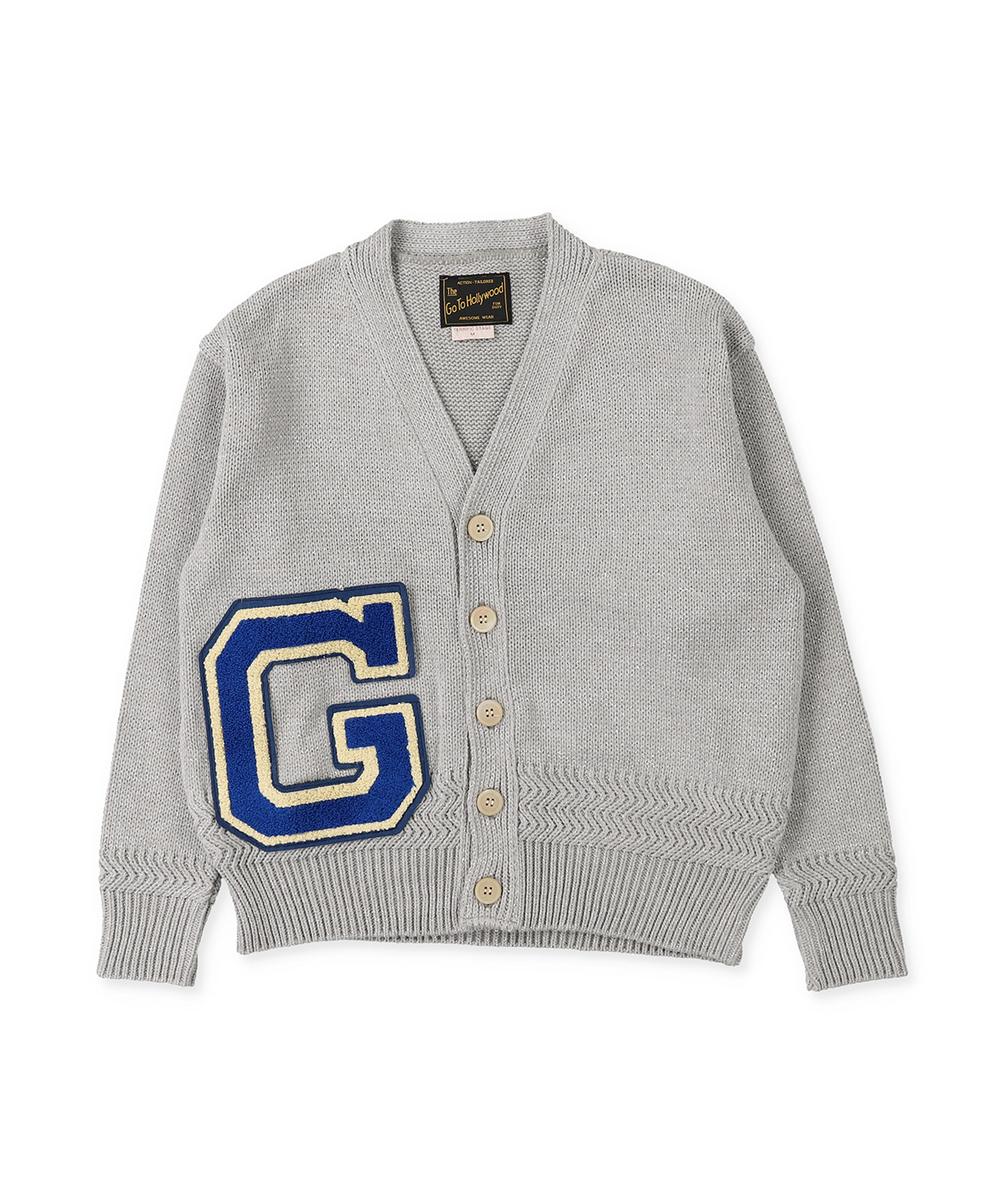 GOTOHOLLYWOOD ゴートゥーハリウッド GO TO HOLLYWOOD ラメ レタードカーデ グレー L/130cm GOTOHOLLYWOOD ゴートゥーハリウッド GO TO HOLLYWOOD ラメ レタードカーデ グレー L/130cm