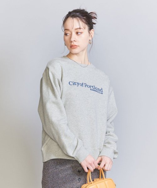 BEAUTY&YOUTH UNITED ARROWS(ビューティーアンドユース　ユナイテッドアローズ)/コットン裏毛 ロゴ スウェット プルオーバー/MD.GRAY