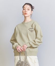 BEAUTY&YOUTH UNITED ARROWS(ビューティーアンドユース　ユナイテッドアローズ)/コットン裏毛 ロゴ スウェット プルオーバー/BEIGE