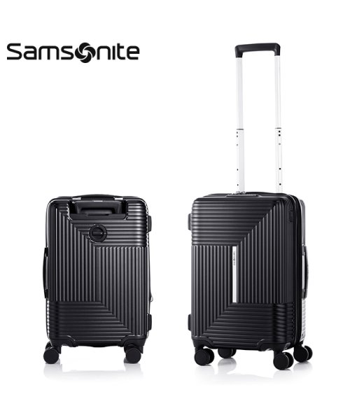 Samsonite(サムソナイト)/サムソナイト アピネックス スーツケース 機内持ち込み Sサイズ 拡張 35L 43L ストッパー 軽量 Samsonite APINEX SPINNER 55/ブラック