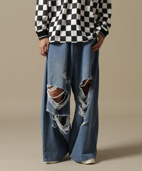 DankeSchon/ダンケシェーン/デストロイワイドデニム DankeSchon