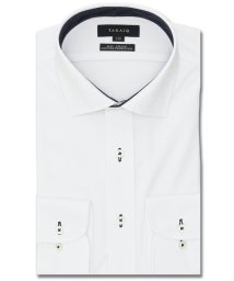 TAKA-Q/ノーアイロンストレッチ スタンダードフィット セミワイドカラー長袖ニットシャツ シャツ メンズ ワイシャツ ビジネス ノーアイロン yシャツ ビジネスシャツ 形/505835466