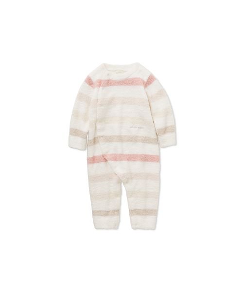 gelato pique Kids＆Baby(gelato pique Kids＆Baby)/【BABY】ベビモコ5ボーダーロンパース/PNK