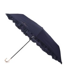 Ober Tashe(ESPERANZA／OberTashe)/フェミニンフリル ミニ 雨傘 日傘 遮光 レイン 折りたたみ傘/ネイビー（094）