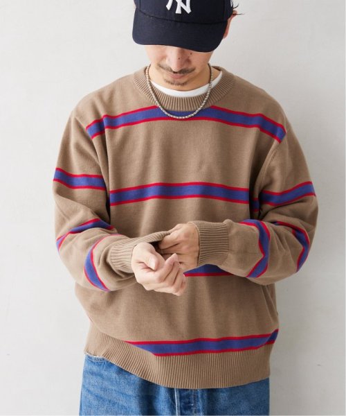 JOURNAL STANDARD relume Men's(ジャーナルスタンダード　レリューム　メンズ)/【HARDIN KNITWEAR / ハーディン ニットウェア】別注 ボーダーコットンニット/ベージュA