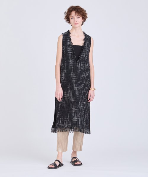 モノトーンツイードジャンパースカート 