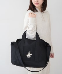 BEVERLY HILLS POLO CLUB(ビバリーヒルズポロクラブ)/マザーズバッグとしても◎【BEVERLY HILLS POLO CLUB / ビバリーヒルズポロクラブ】コットントートバッグ BHC008/ブラックその他2