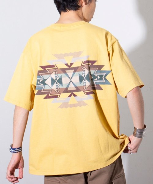 GLOSTER(GLOSTER)/【PENDLETON/ペンドルトン】バックプリントTシャツ  ワンポイントロゴ/イエロー